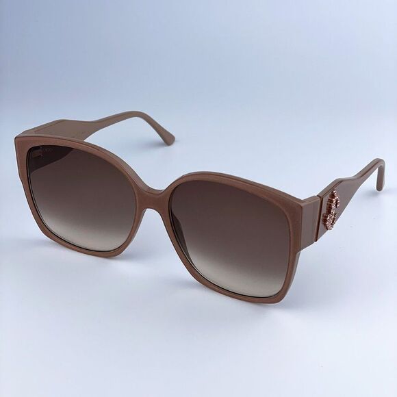 NEW Jimmy Choo Noemi/S KON HA Nude Glitter Brown Gradient Square Women Sunglasse - Picture 5 of 12